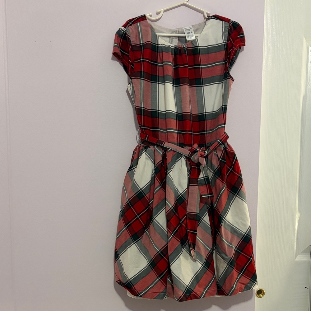 Carter's Red and White Plaid Kids Dress